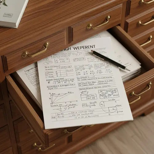 Neatly Organized Worksheet: Handwritten Notes & Calculations