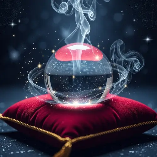 Crystal Ball on Velvet Cushion | Mystical Divination Image