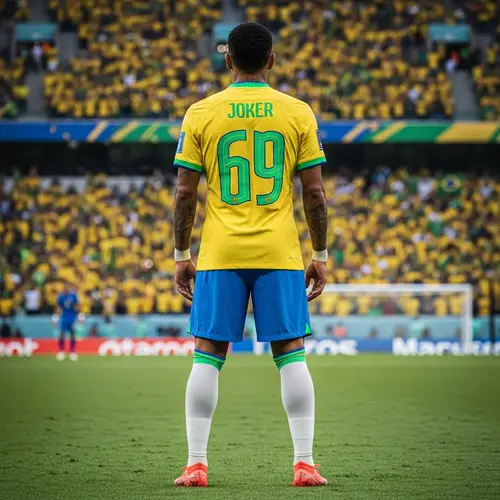 Brazilian Soccer Player in Iconic 'Joker' Jersey | Player 69