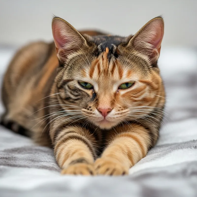 Adorable Cat Lounging Serenely