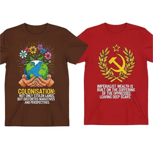 Empowering Designs: Symbolic T-shirts Resisting Colonial Narratives
