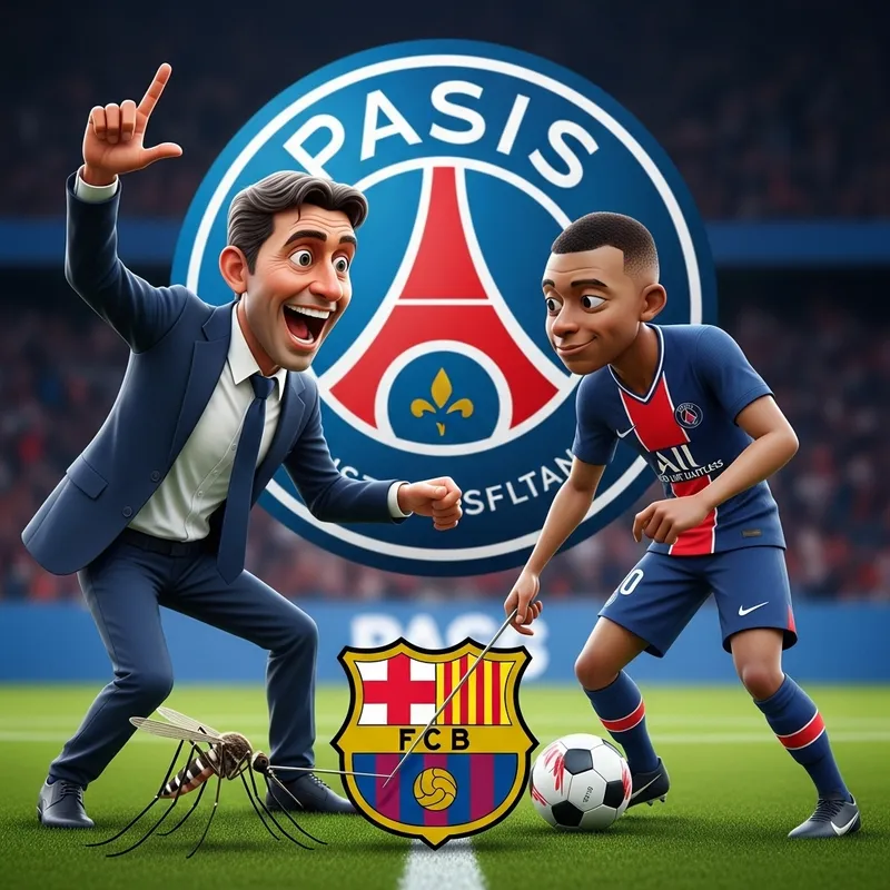 Vibrant PSG Animation with Coach and Player