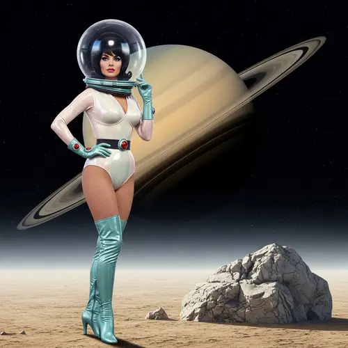 1960s Space Age Inspired Barbarella Art