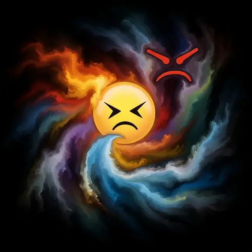 Abstract Emotions: Vibrant Happiness, Dark Sadness & More