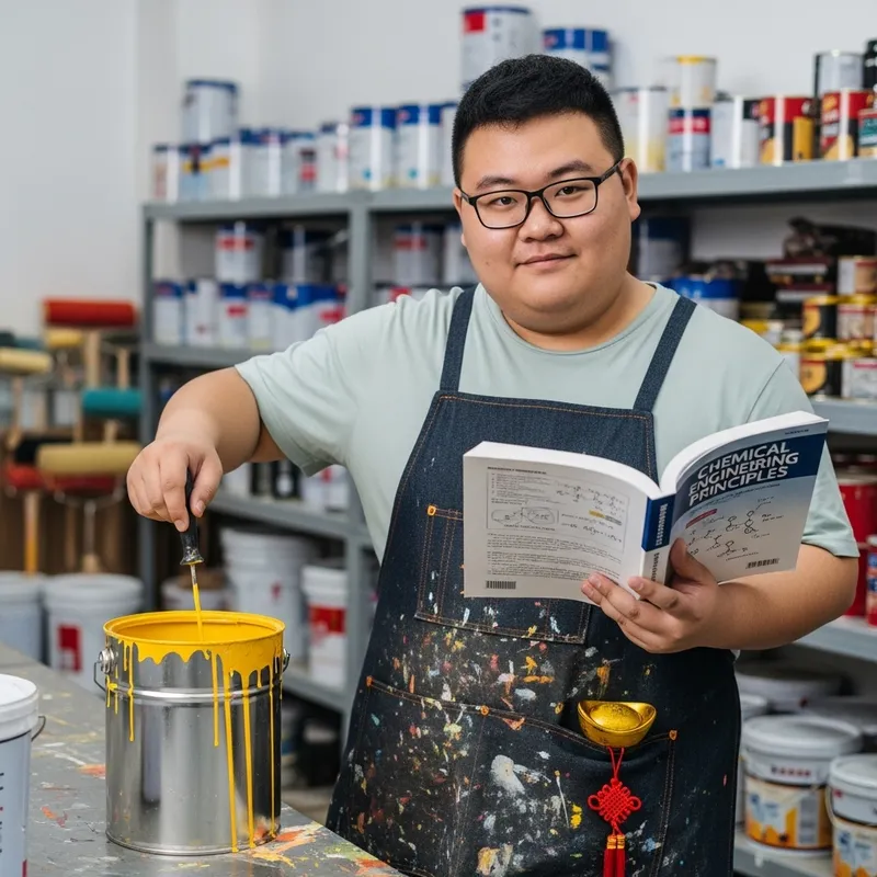 Fortune: Young Chinese Man in Paint Shop & Studies