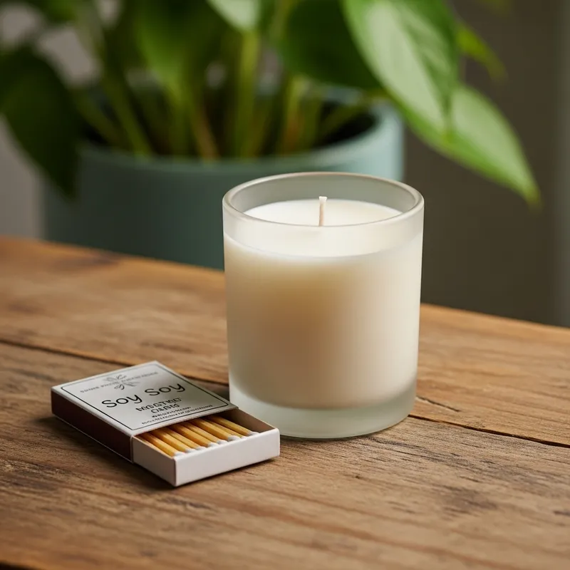 Premium Soy Candle in Frosted Glass Jar