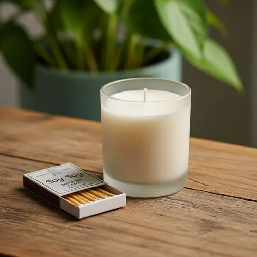 Premium Soy Candle in Frosted Glass Jar