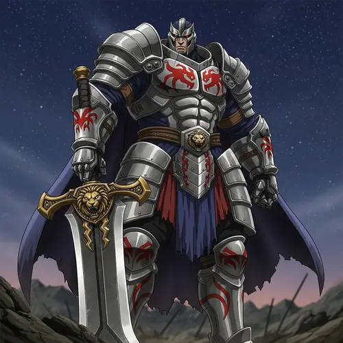 Epic Anime Berserk Warrior with Massive Sword