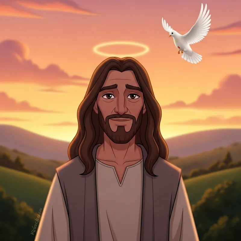Disney-style Image of Jesus of Nazareth | Serene & Iconic