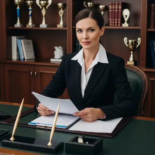 Confident Lady Boss in Professional Black Suit | Corporate Leadership