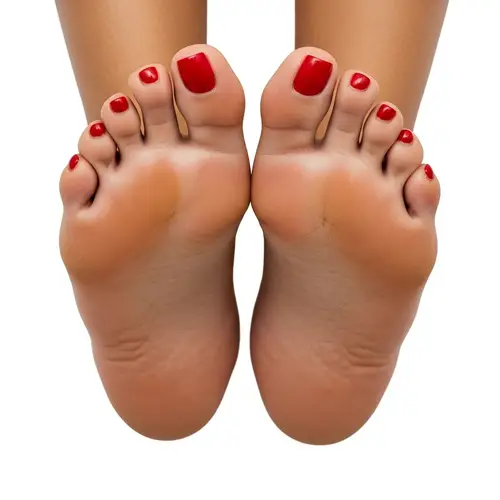 Photo-Realistic Female Feet Toes Depiction in Medium Brown