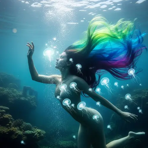 Surreal Underwater Portrait | Vibrant Colors & Ethereal Pose