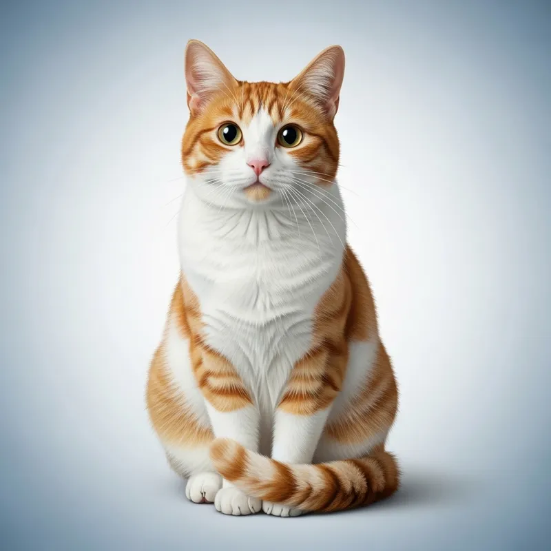 Adorable Orange and White Cat Portrait