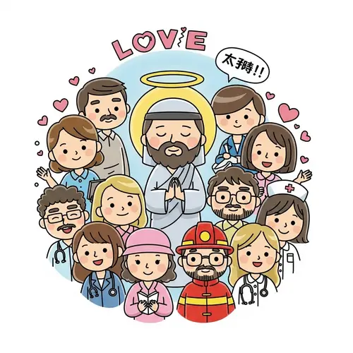Cute Doodle about Love for Jesus & People