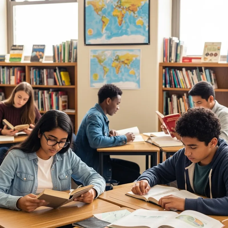 Engaged Students Reading | Classroom Environment Engaged Students Reading | Classroom Environment