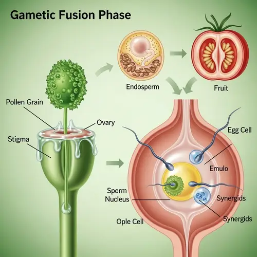 Gametic Fusion Phase: Embryo Development & Fruit Formation