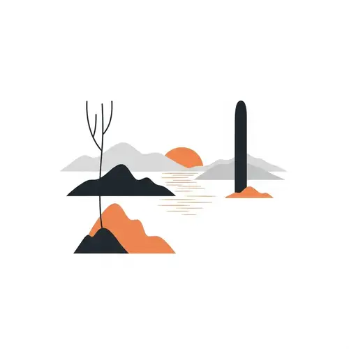 Minimalistic Abstract Landscape Art | Soft Color Scheme