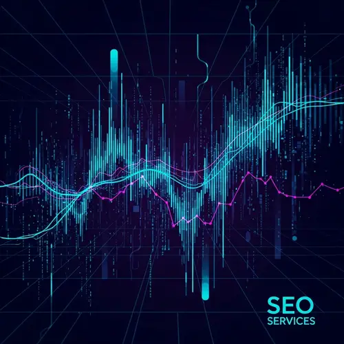 Futuristic Cyberpunk Data Patterns - SEO Services Illustration