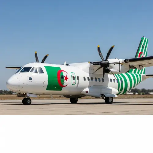 Freshly Painted Airbus C295W Aircraft with Prominent Algerian Flag