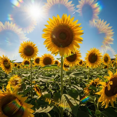 Vibrant Sunflowers: Impressionist Field Art