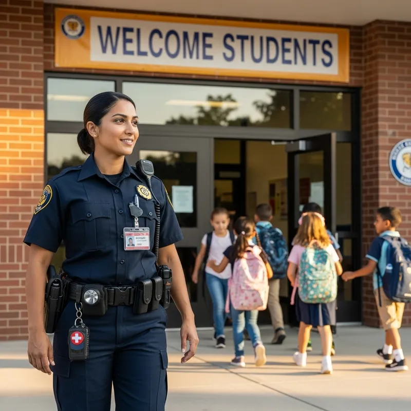 School Safety Officer Ensuring Security and Peace