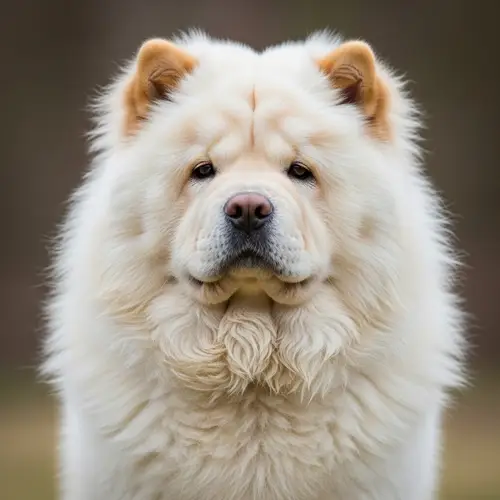 Adorable Chochow Dog with Distinctive Double Coat | Snowball-Like Appearance