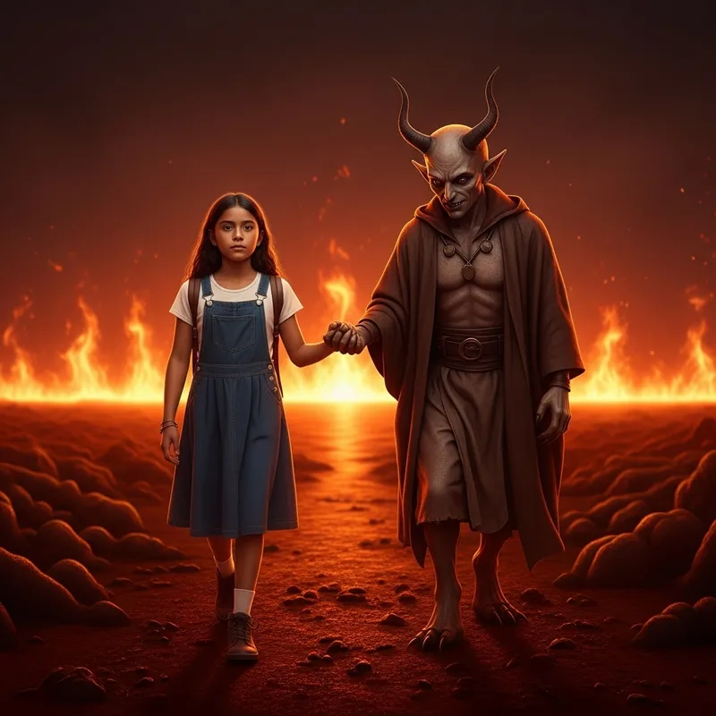 Hispanic Girl and Friendly Demon Journey Through Hell Hispanic Girl and Friendly Demon Journey Through Hell