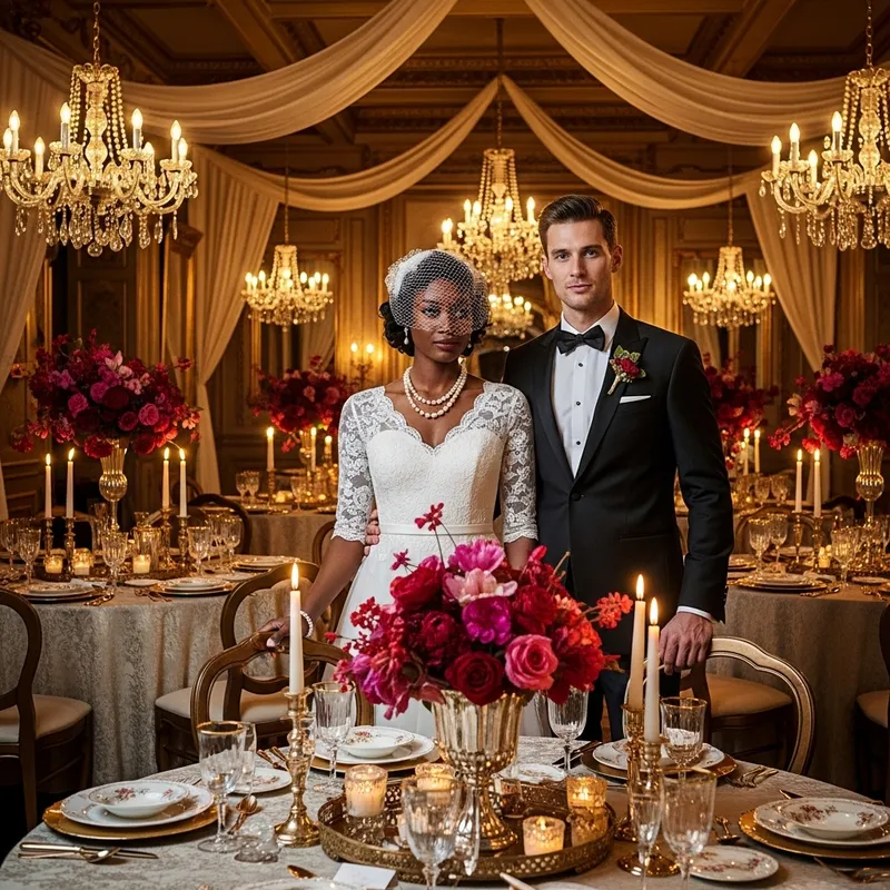 Vintage Glamour Wedding Inspiration | Timeless Ballroom Elegance