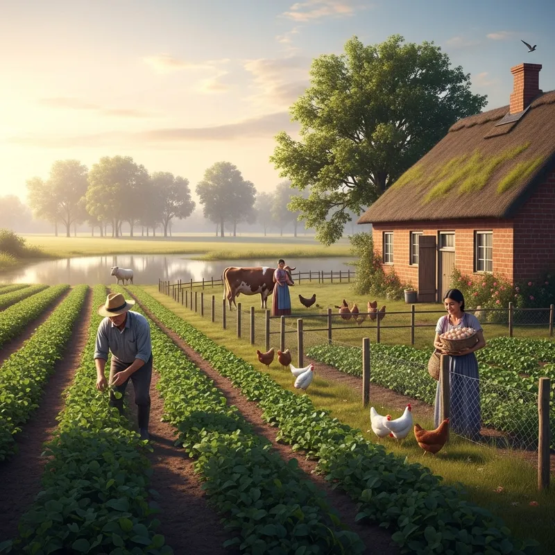 Rural Life at Dawn: Capturing the Essence of Countryside Living