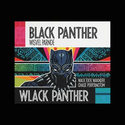 Art Deco Style Black Panther Business Card Design