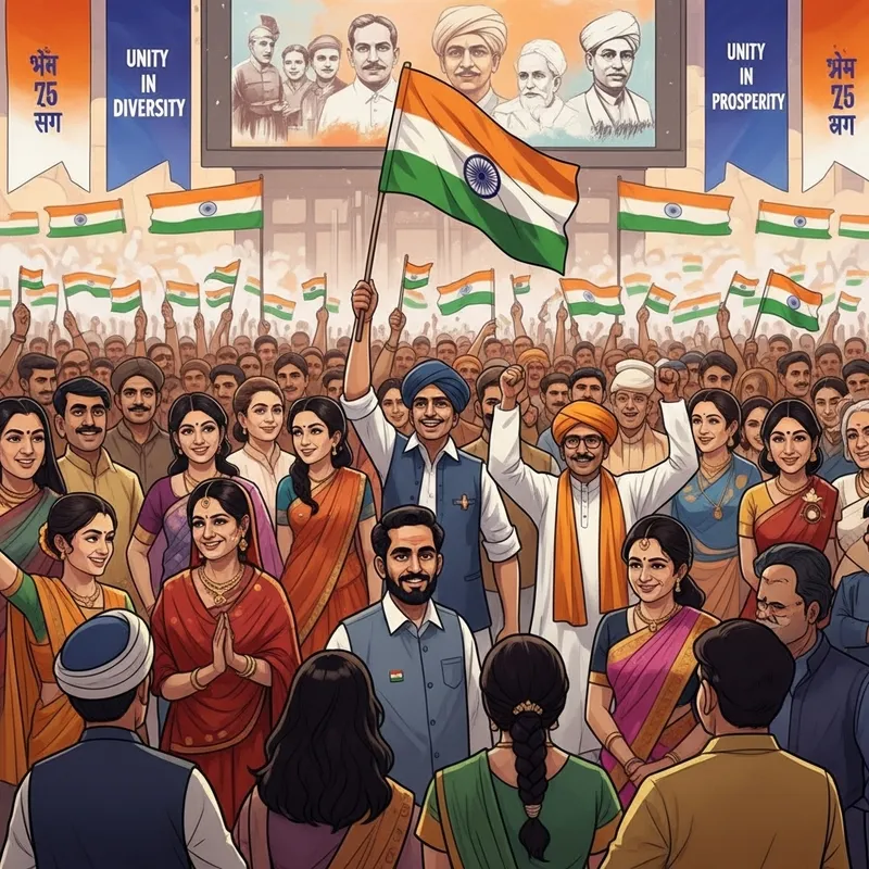 Celebrating 75th Republic Day: Unity, Patriotism & Progress in Bharat Celebrating 75th Republic Day: Unity, Patriotism & Progress in Bharat