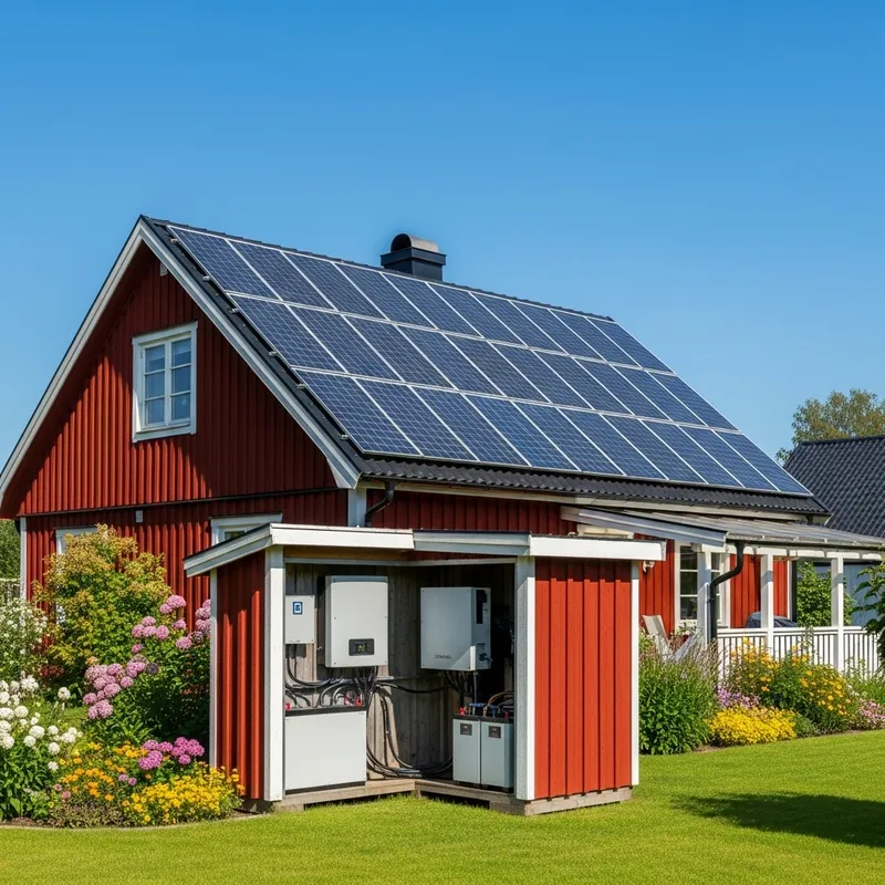 Solar PV System on Red Roof House | Sustainable Living