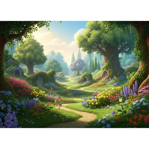 Enchanted Garden for Children - 3D Cartoon Disney Style