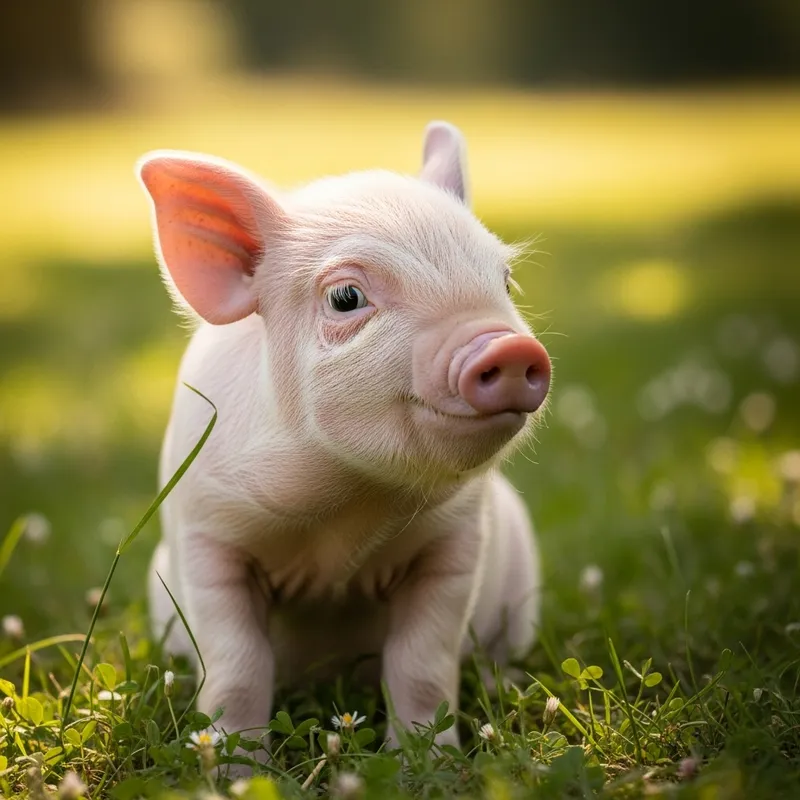 Cute Piglet - Charming and Adorable Pink Creature