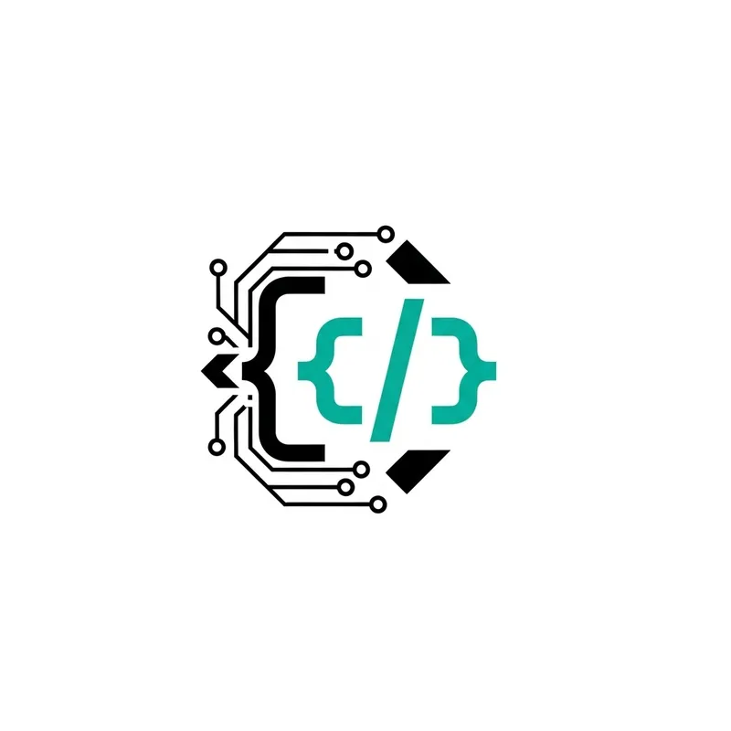 Simple Black and Teal MROJ Computer Logo Design