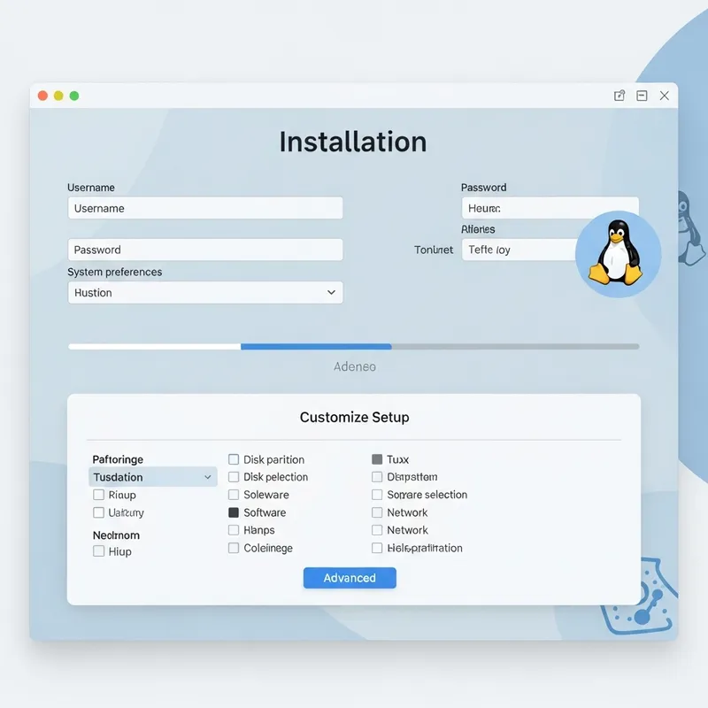 Sleek and Modern Linux OS Installation Design
