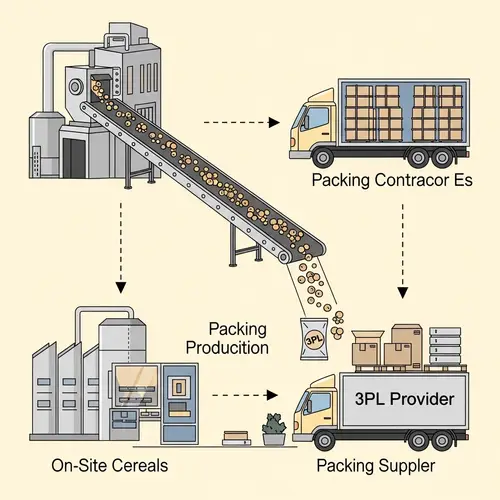 Cereal Supply Chain Process: Factory to Packing Station