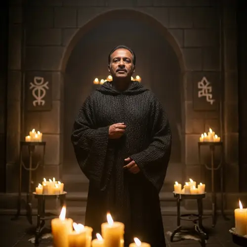 Eerie Cultist Ritual in Antique Chamber | Mystery & Shadows