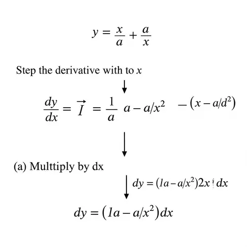 Understanding Derivatives: y = x/a + a/x Derivation Process