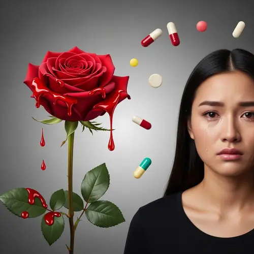 Melancholy Rose: Emotions in a Grey Background