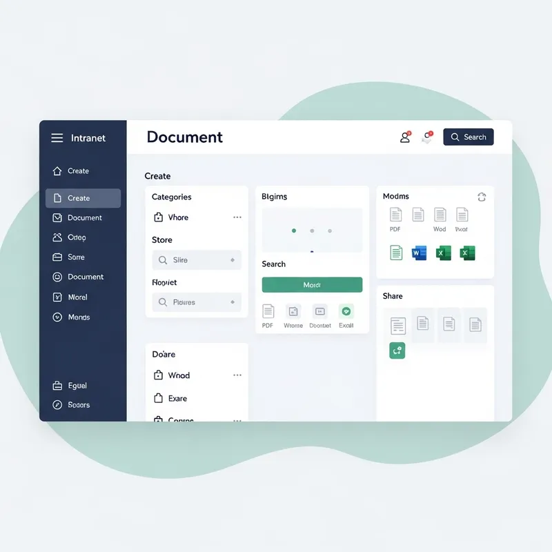 Intranet Document Management Design Sketch