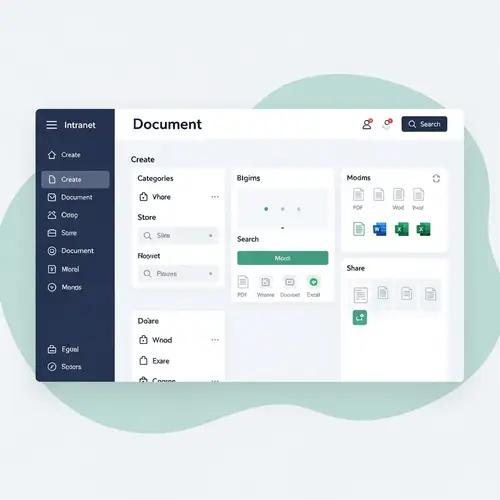 Intranet Document Management Design Sketch