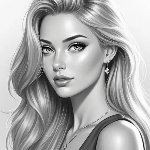 Mesmerizing Portrait of a Beautiful Woman with Flowing Hair