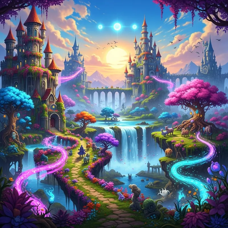 Fantasy World of Vibrant Colors
