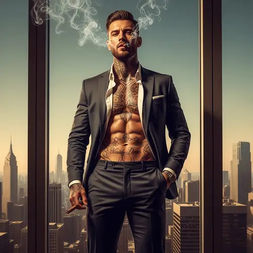 Urban Romanticism: Charismatic Irish Gentleman in Tailored Suit