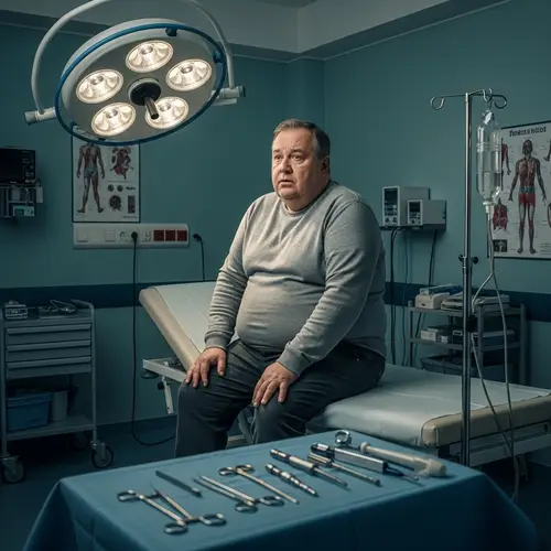 Middle-Aged Overweight Patient in Hospital Setting
