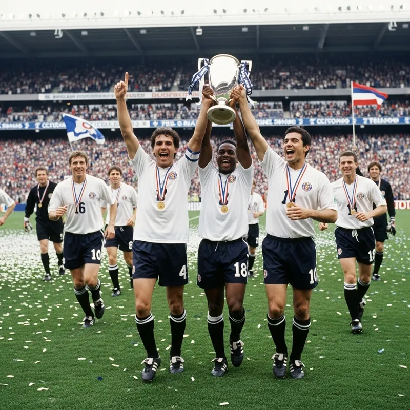 The Best Football Team in the World Celebrating Victory