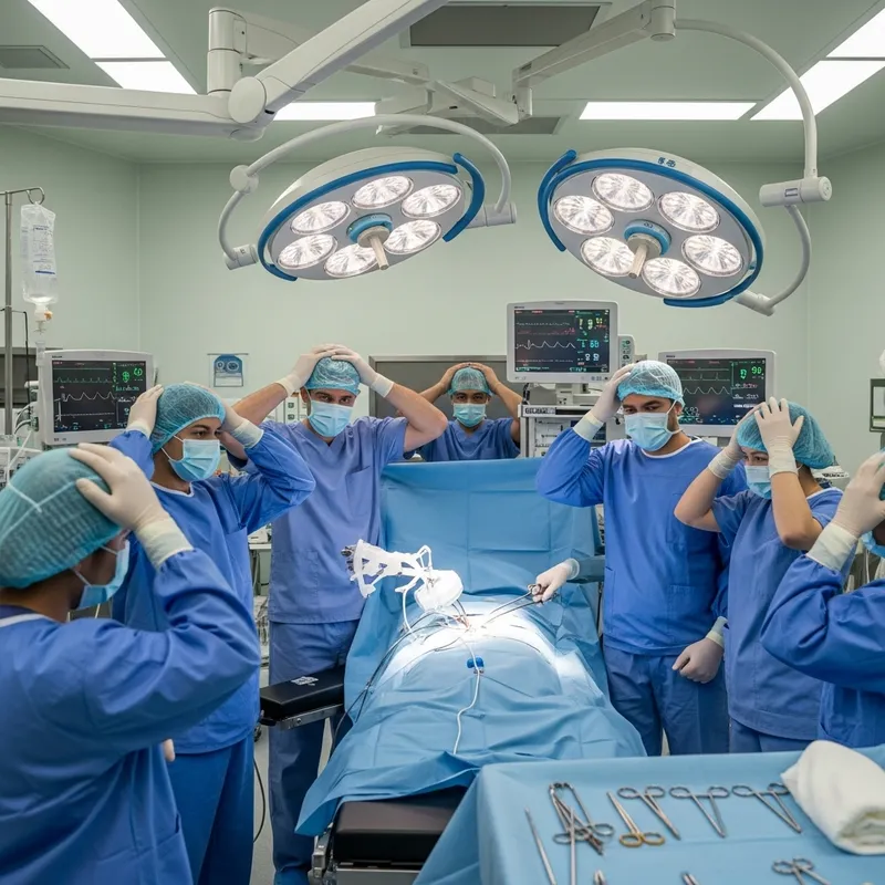Operating Room Scene with Medical Team