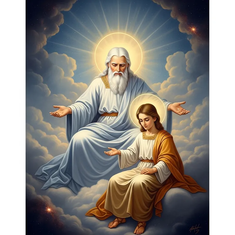 Divine Painting of God and Son