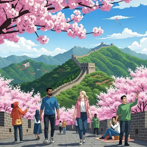 Springtime in China: Cherry Blossoms, Great Wall, and Diverse Activities